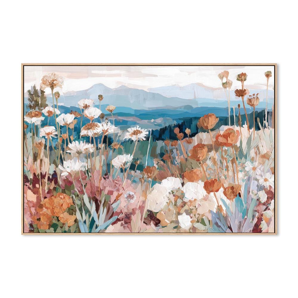 Wildflowers Overlooking Mountains-by-Chromatic Storm Studio-wall-art-print-canvas-poster-framed-Gioia