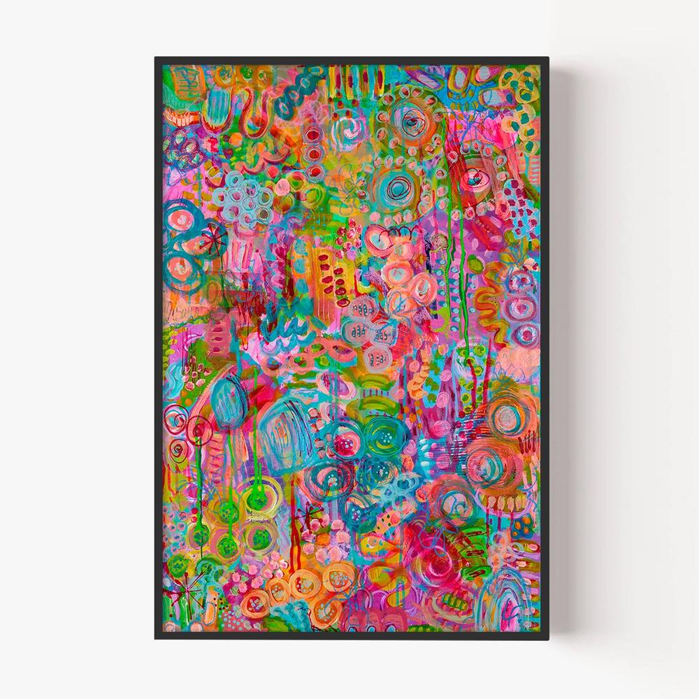 Withaflourish-by-Lindy Farley-wall-art-print-canvas-poster-framed-Gioia
