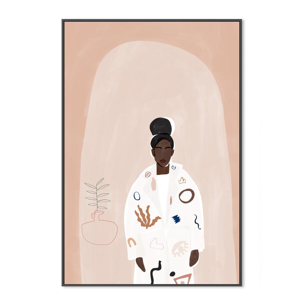Woman in Abstract Coat-by-Ivy Green Illustrations-wall-art-print-canvas-poster-framed-Gioia