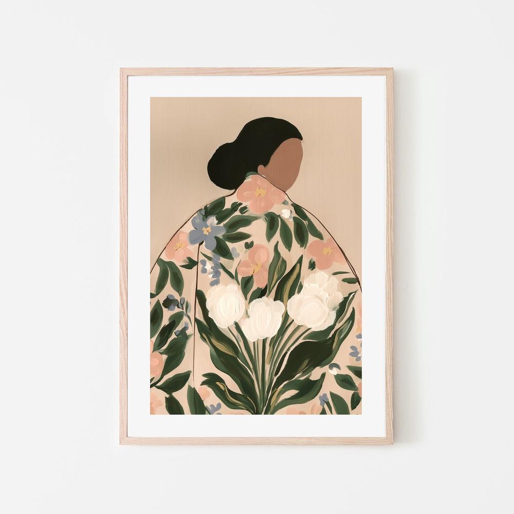 Woman in Bloom-by-Stephanie Jeuffroy-wall-art-print-canvas-poster-framed-Gioia