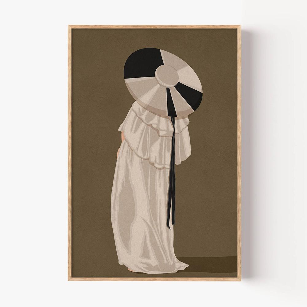 Woman In Elegant Hat-by-Lisa Solomoniuk-wall-art-print-canvas-poster-framed-Gioia