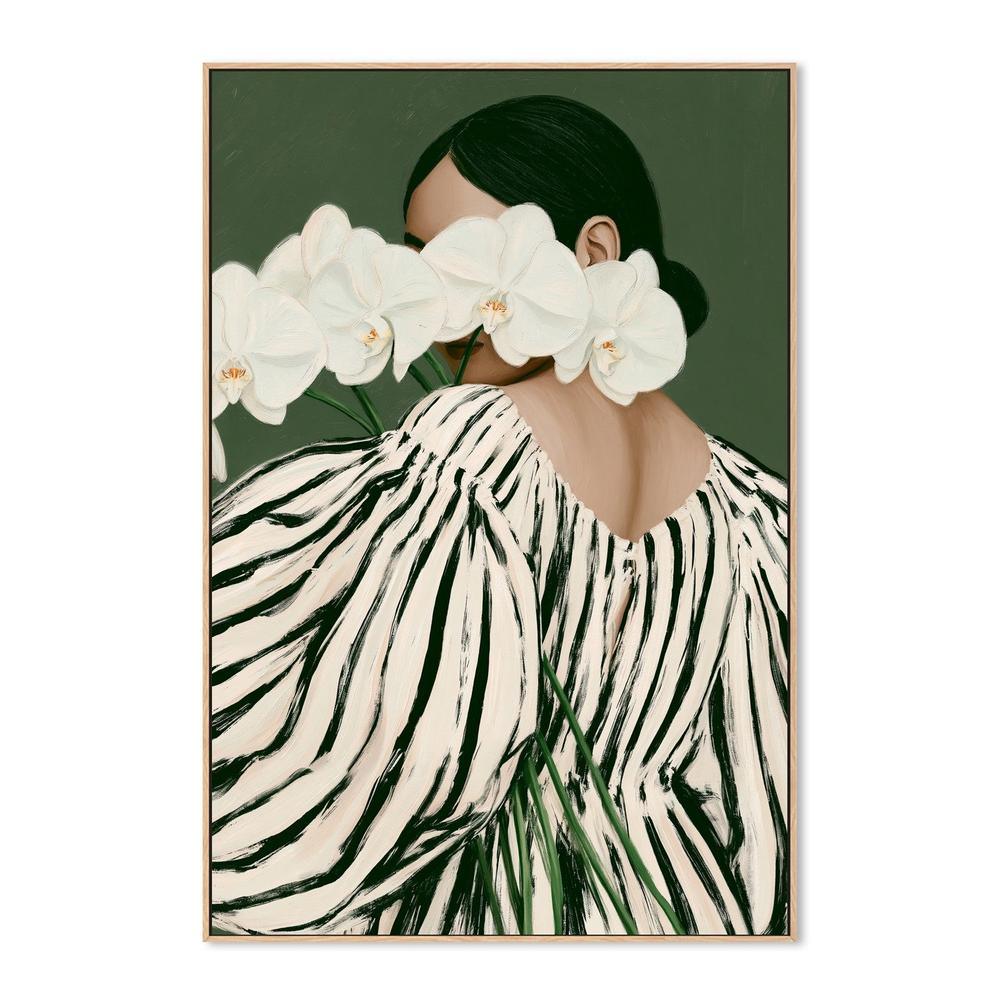 Woman With White Orchids-by-Stephanie Jeuffroy-wall-art-print-canvas-poster-framed-Gioia