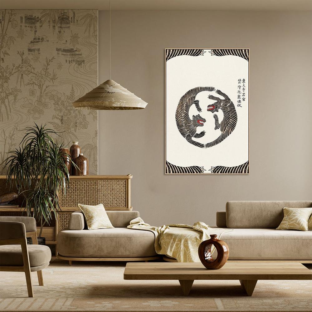 Woodblock Tigers From Yatsuo No Tsubaki (Creative ed.))-by-Taguchi Tomoki-wall-art-print-canvas-poster-framed-Gioia