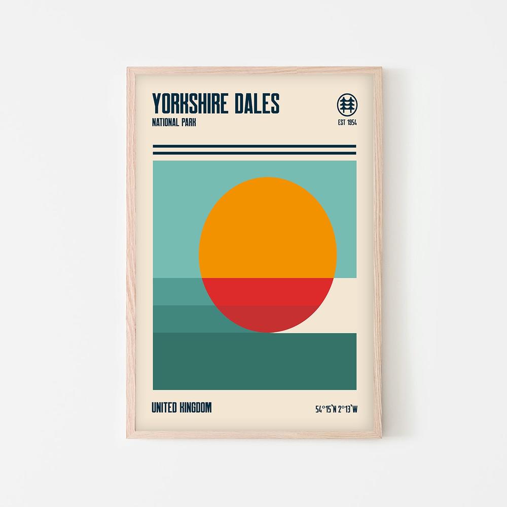Yorkshire Dales Abstract Sunset-by-Retrodrome-wall-art-print-canvas-poster-framed-Gioia