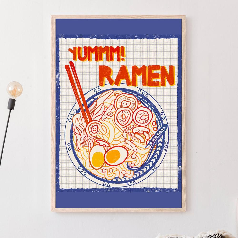 Yummy Ramen Bowl-by-Radhika Modi-wall-art-print-canvas-poster-framed-Gioia