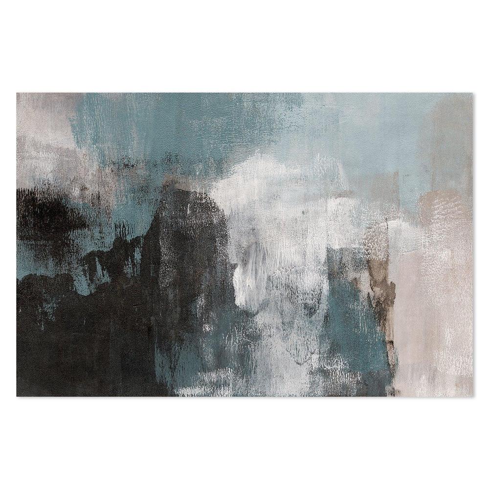 Blue, Grey and Black Dust , Hand-painted Canvas