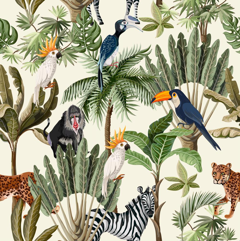 Animals In The Jungle Wallpaper