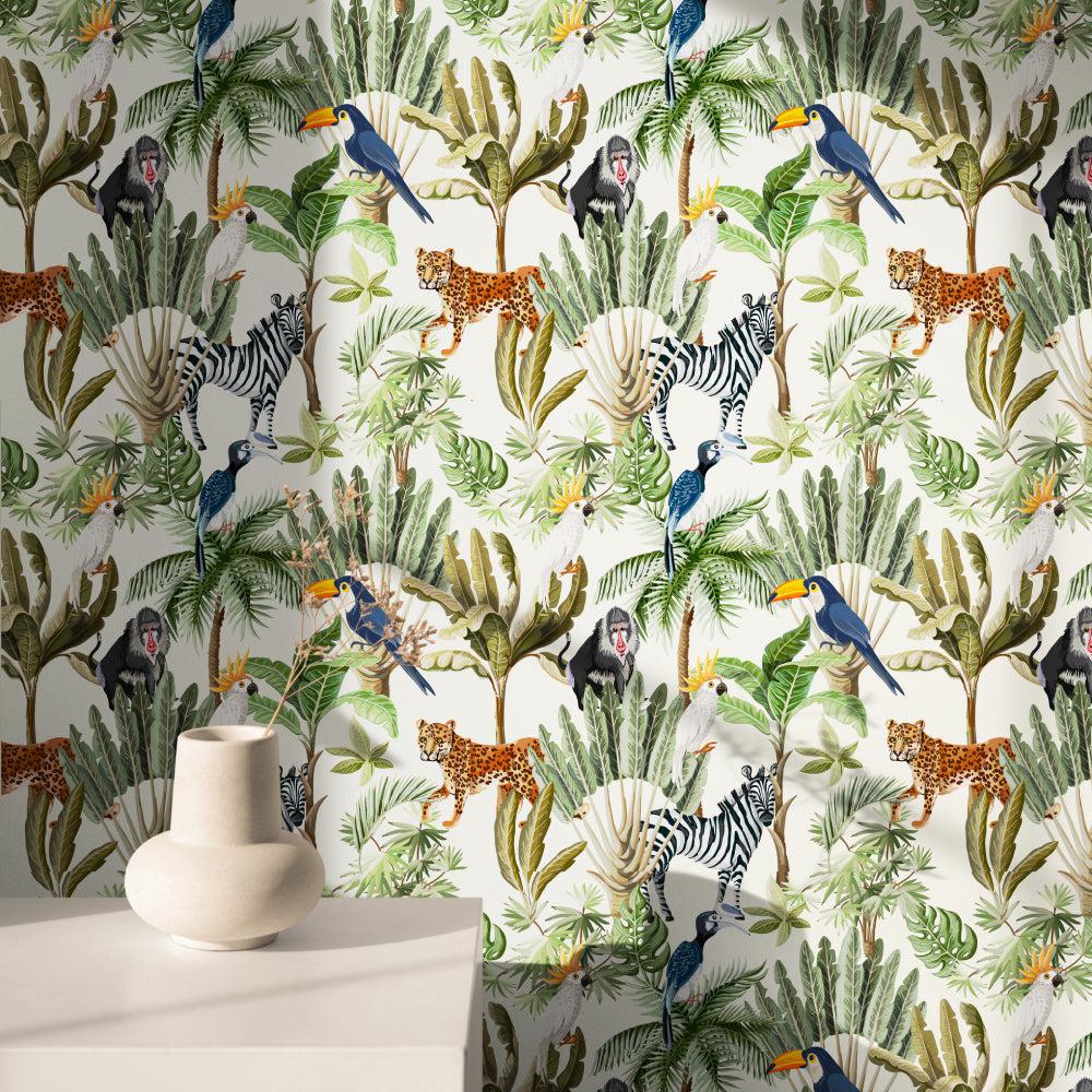 Animals In The Jungle Wallpaper