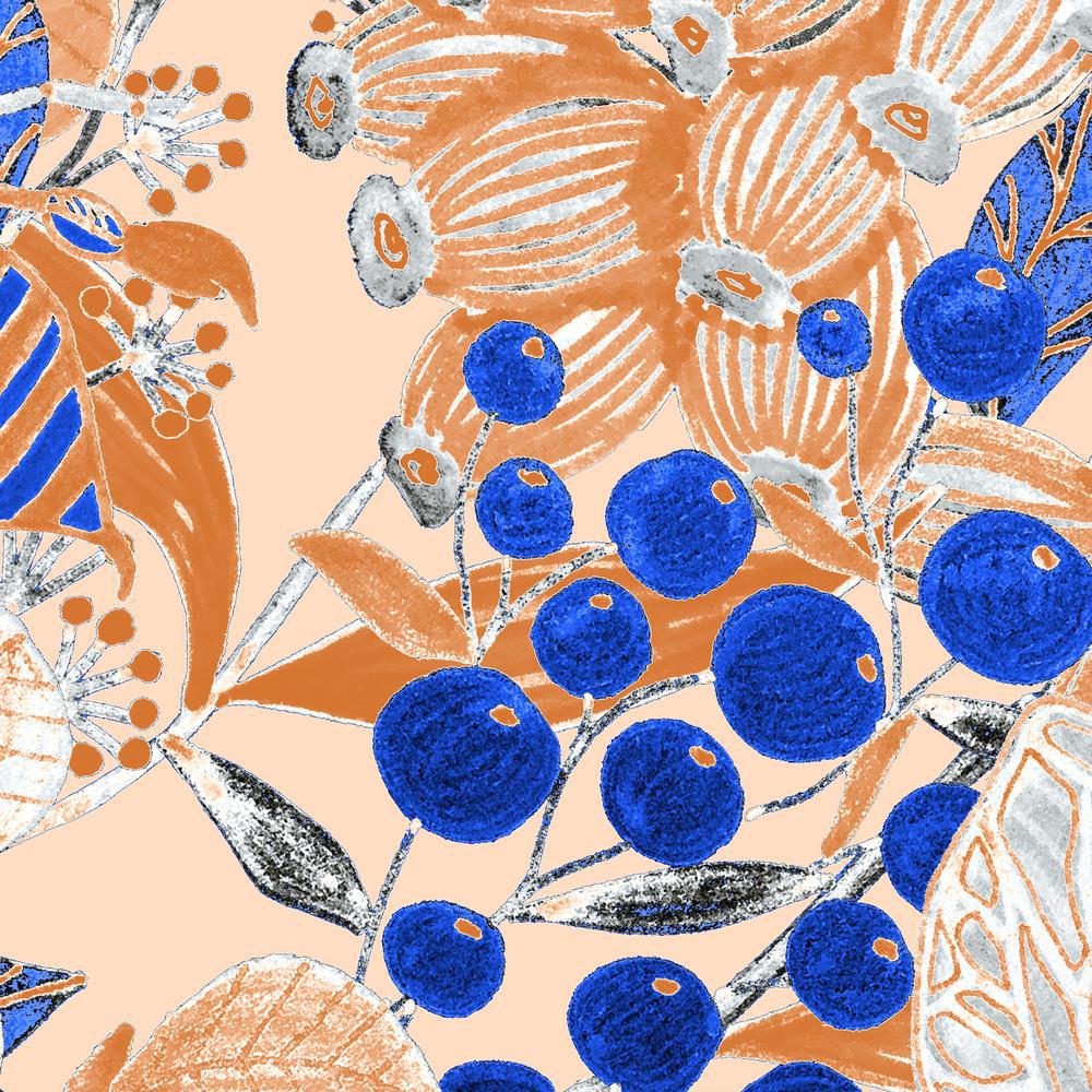 Bees and Berries-wallpaper-eco-friendly-easy-removal-GIOIA-WALL-ART