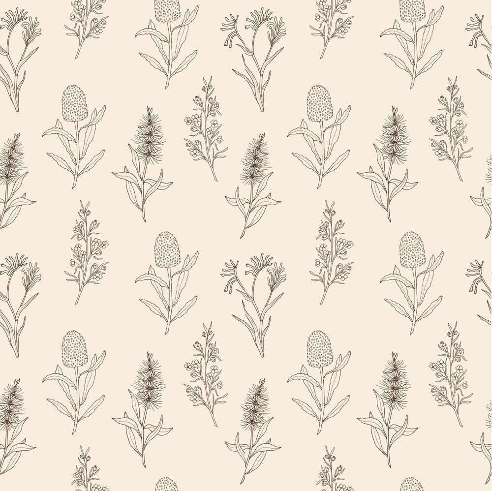Beige and Black Natives-wallpaper-eco-friendly-easy-removal-GIOIA-WALL-ART
