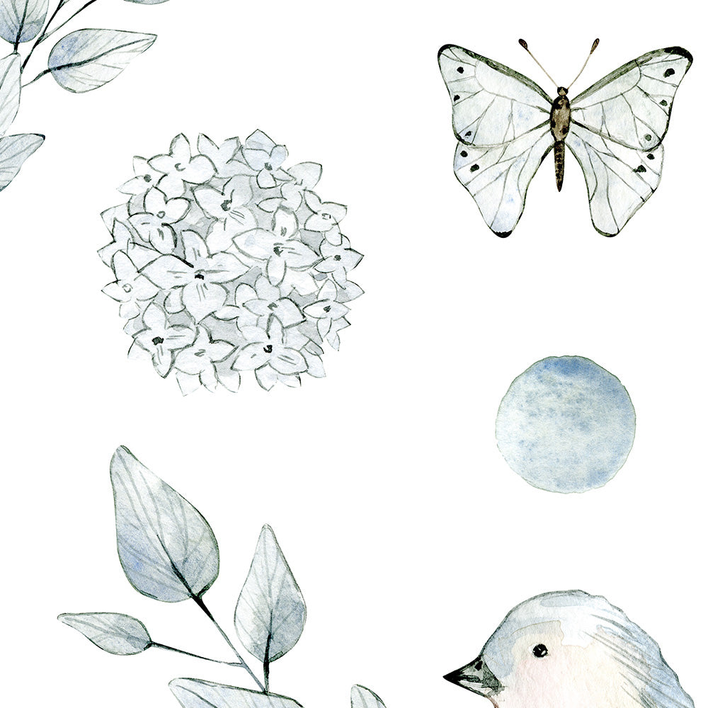 Blue Watercolour Garden