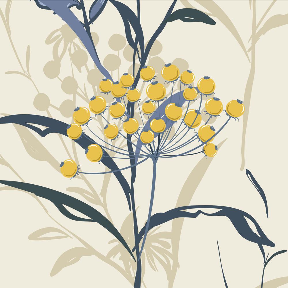 Blue and Yellow Natives-wallpaper-eco-friendly-easy-removal-GIOIA-WALL-ART