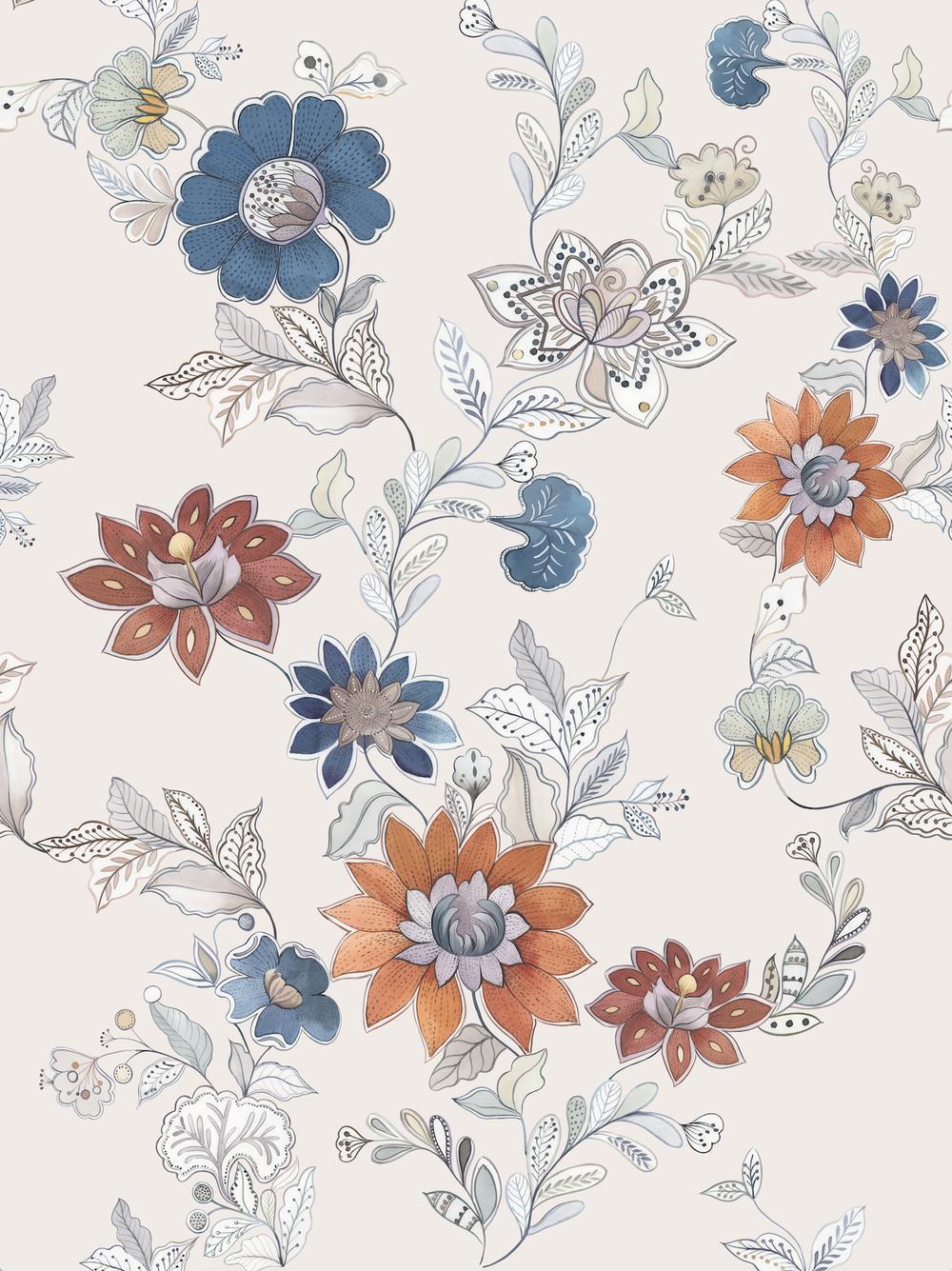 Fall Blooms And Leaves