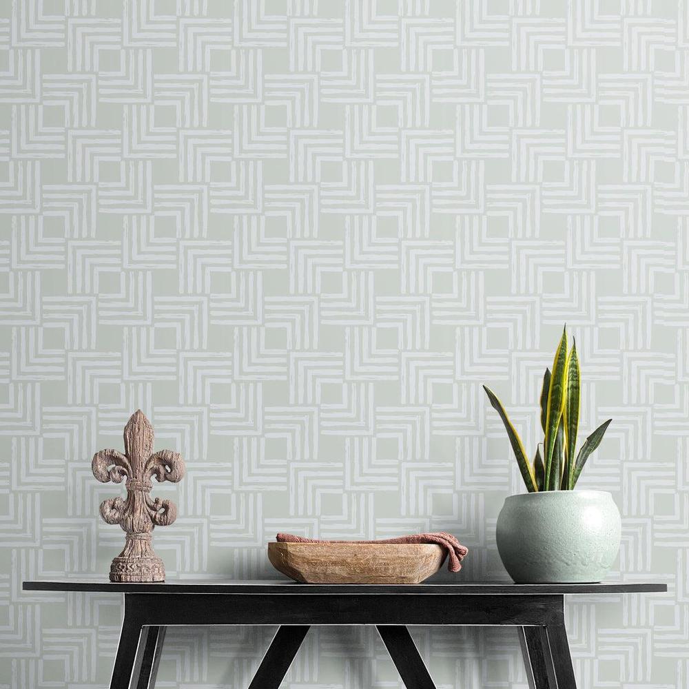 Green Overlapping Squares Wallpaper