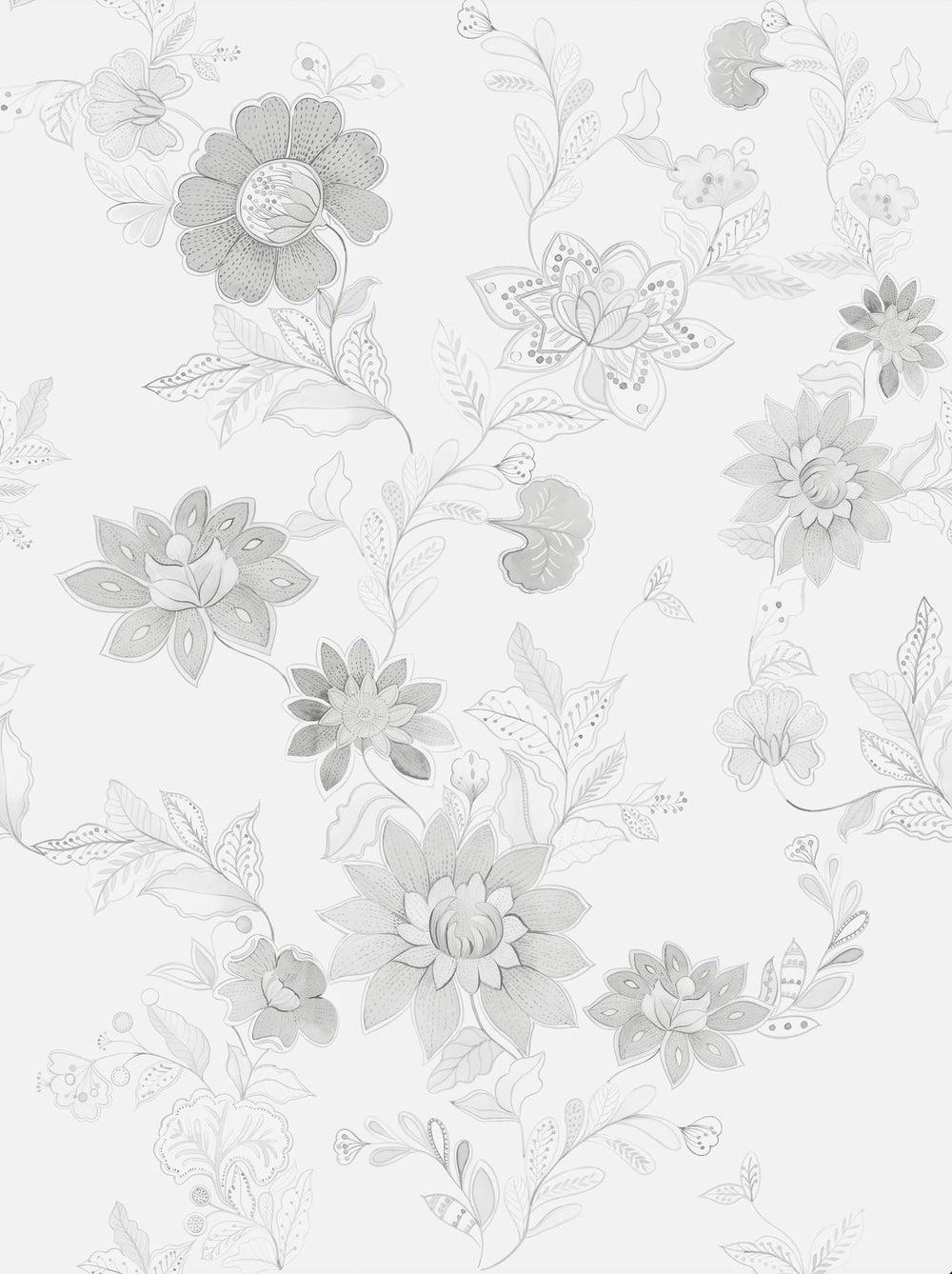 Grey Fall Blooms And Leaves