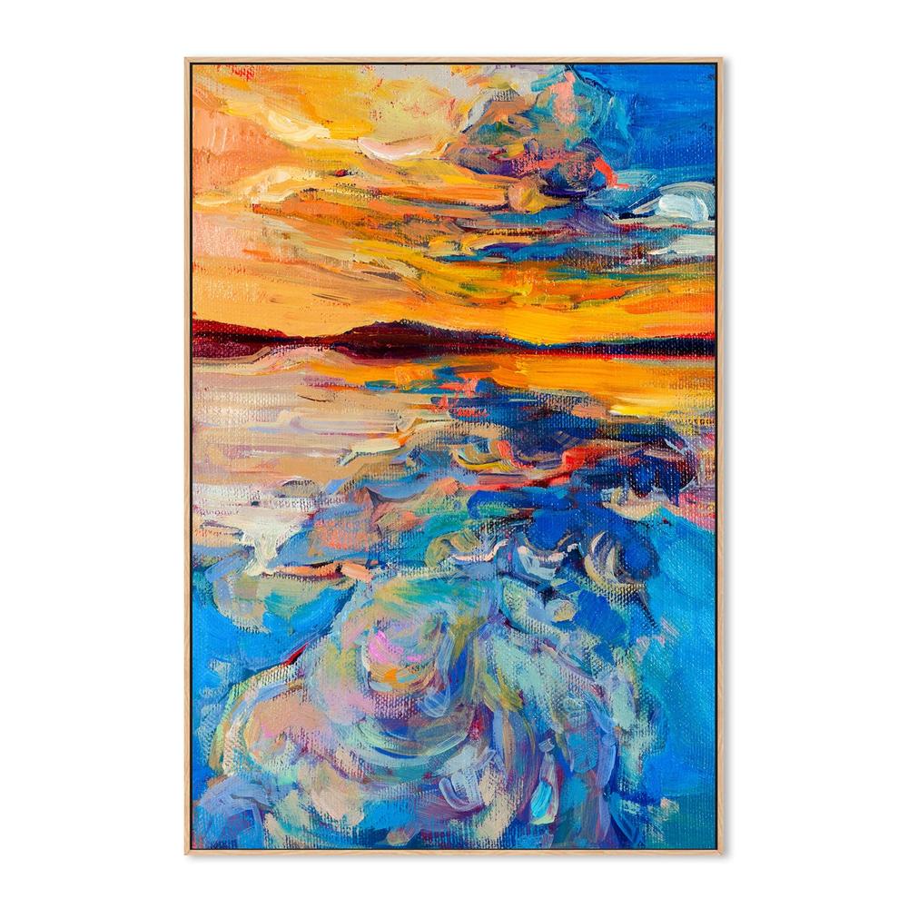 Saturated Sunset, Style A, Hand-Painted Canvas