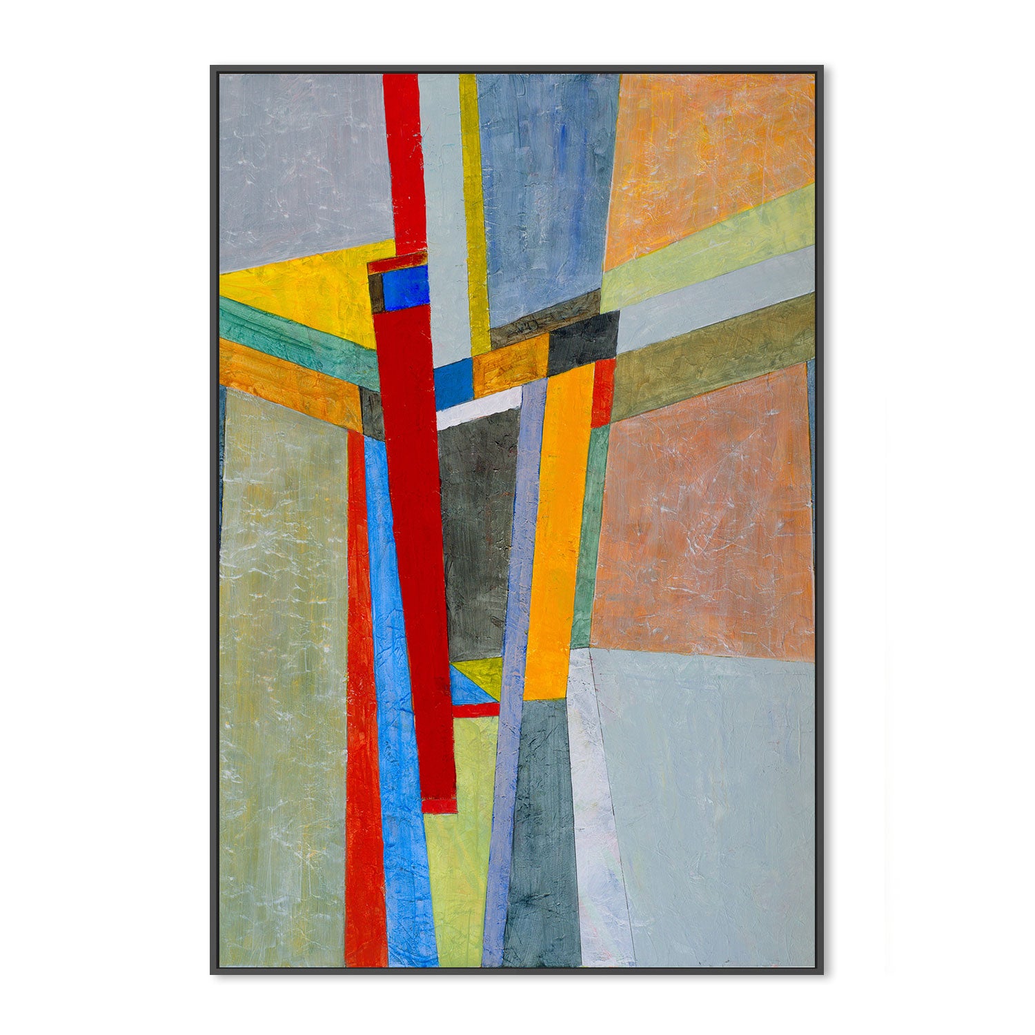 Coloured Angles, Style D, Hand-Painted Canvas