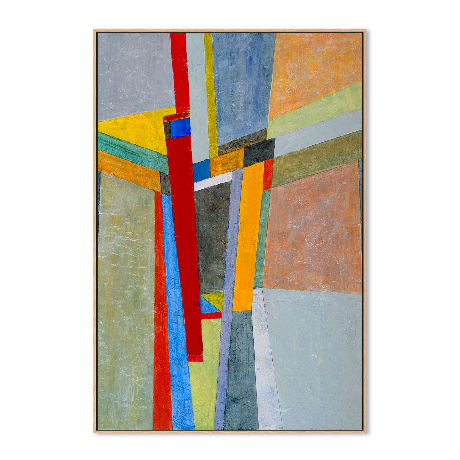 Coloured Angles, Style D, Hand-Painted Canvas