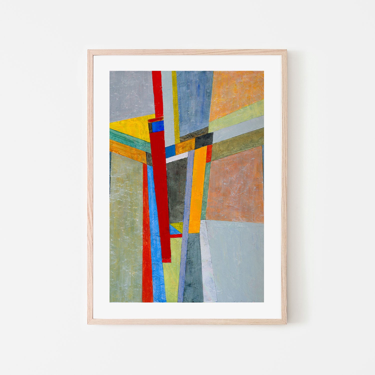 Coloured Angles, Style D, Hand-Painted Canvas