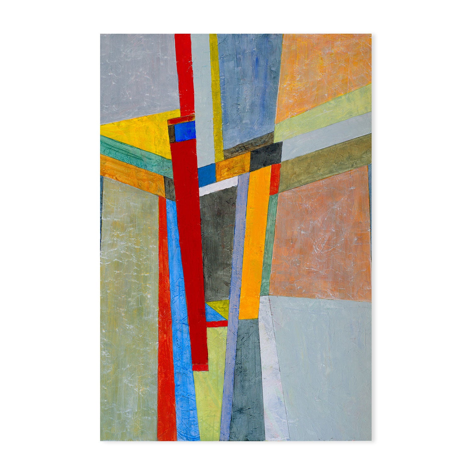 Coloured Angles, Style D, Hand-Painted Canvas