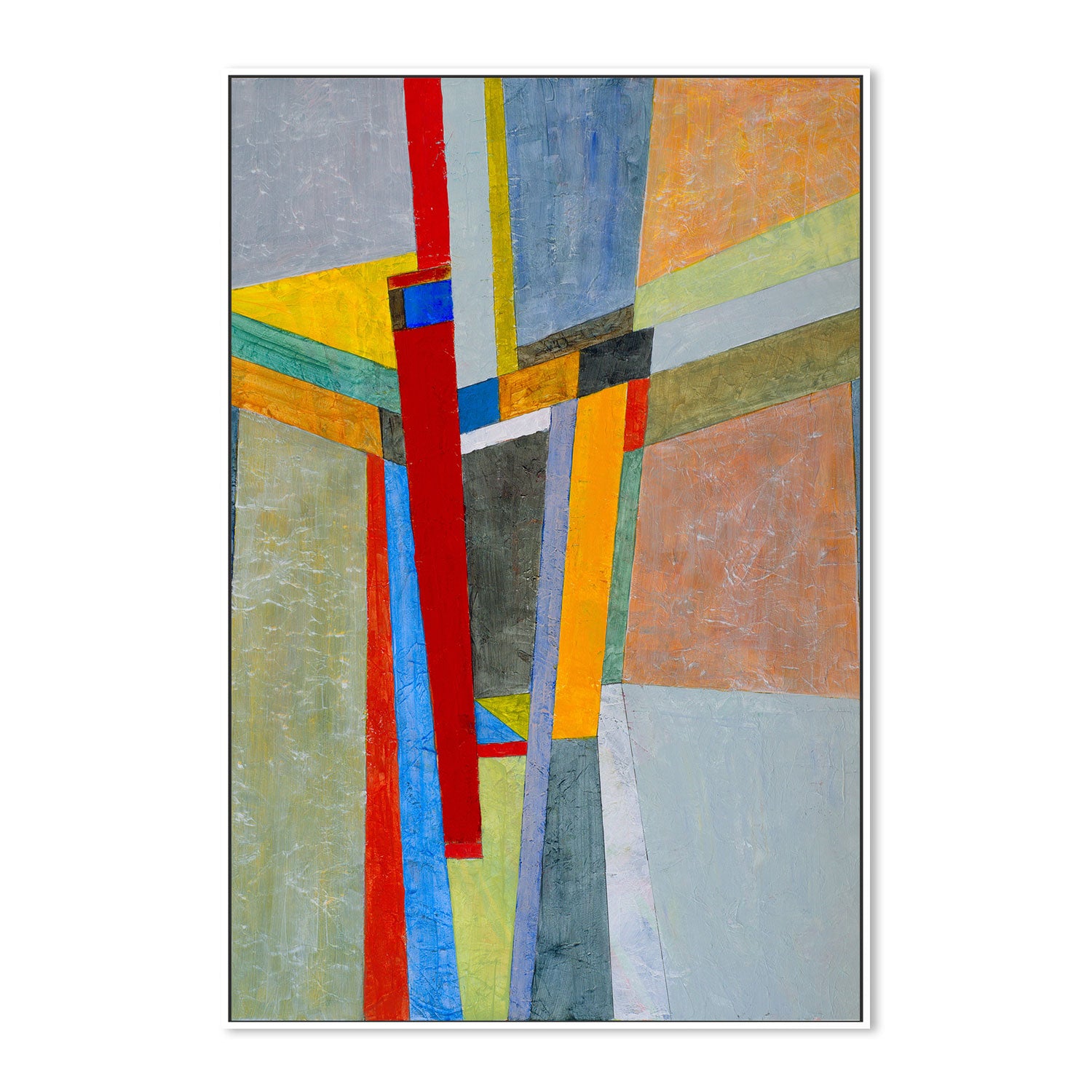 Coloured Angles, Style D, Hand-Painted Canvas