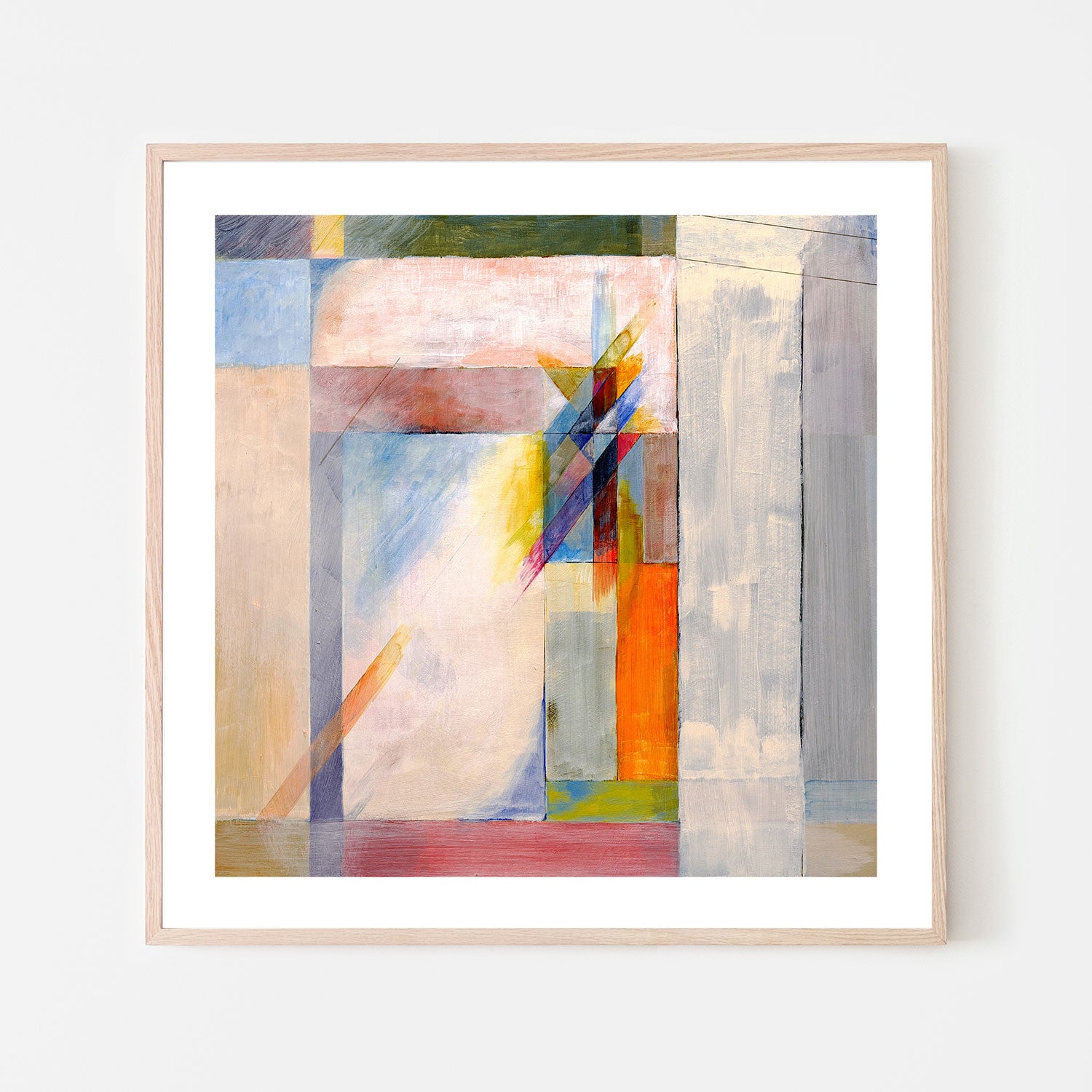 Coloured Angles, Style E, Hand-Painted Canvas