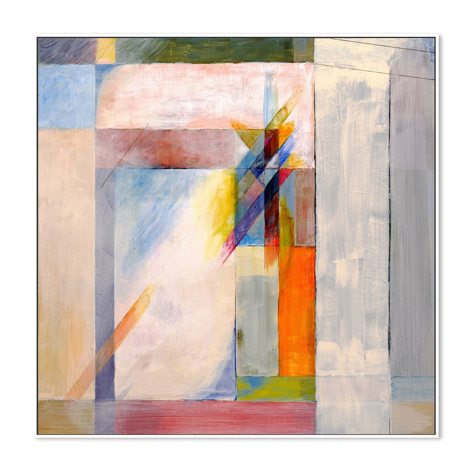 Coloured Angles, Style E, Hand-Painted Canvas