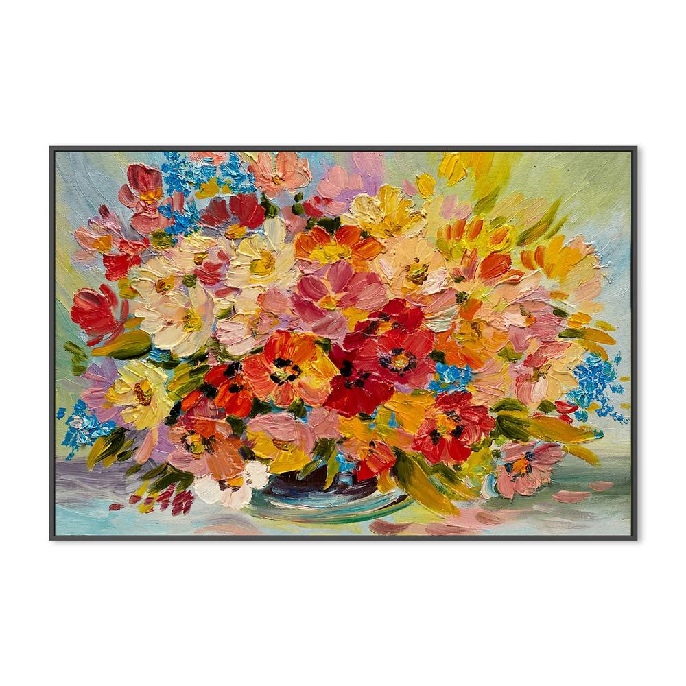 Rainbow Bouquet, Hand-Painted Canvas