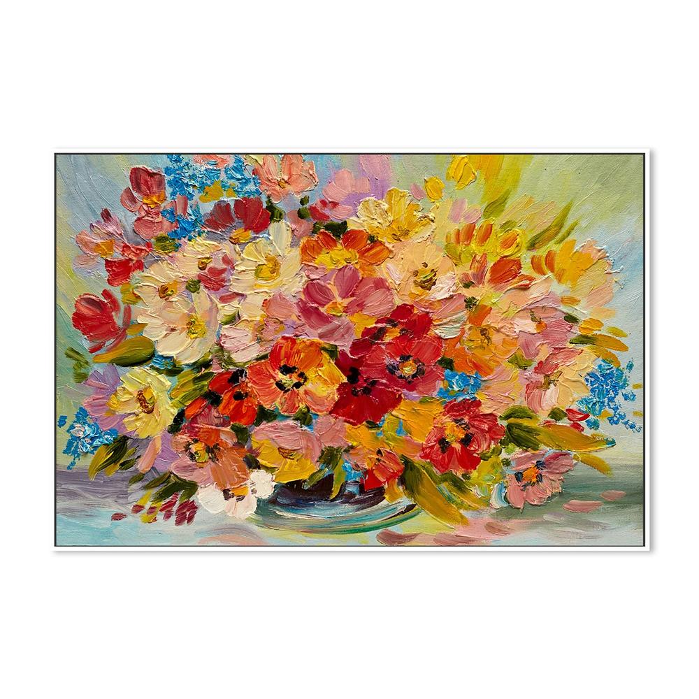 Rainbow Bouquet, Hand-Painted Canvas