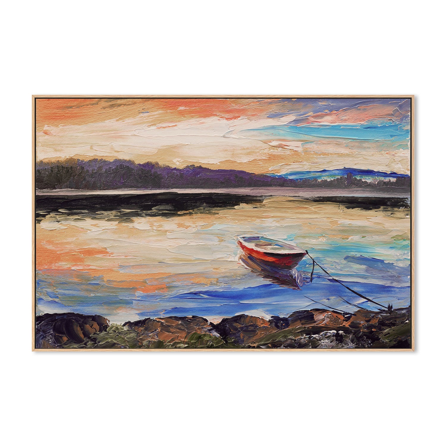 Beyond The Sunset, Hand-Painted Canvas