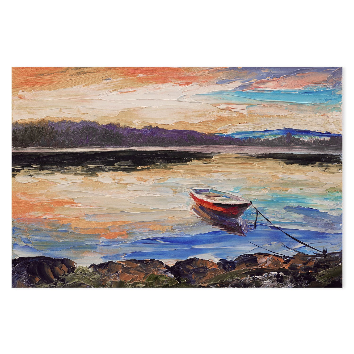 Beyond The Sunset, Hand-Painted Canvas
