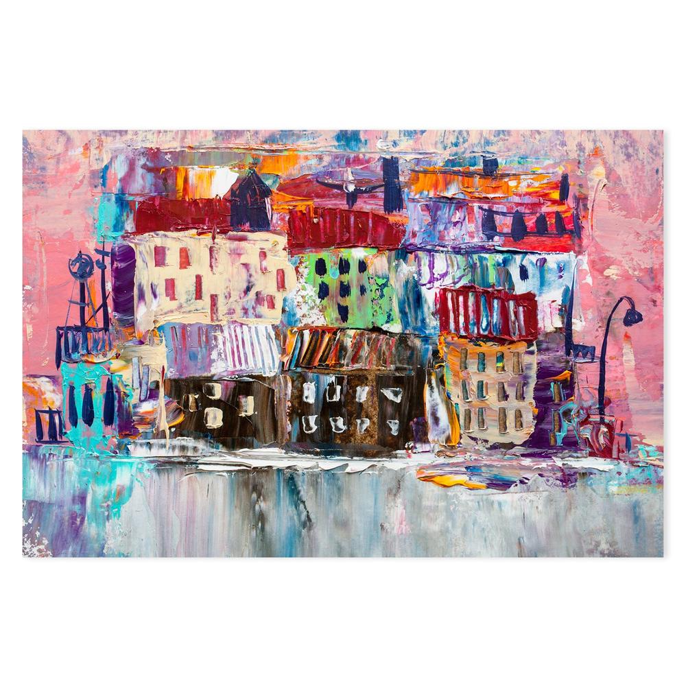A Village of Colour, Hand-Painted Canvas