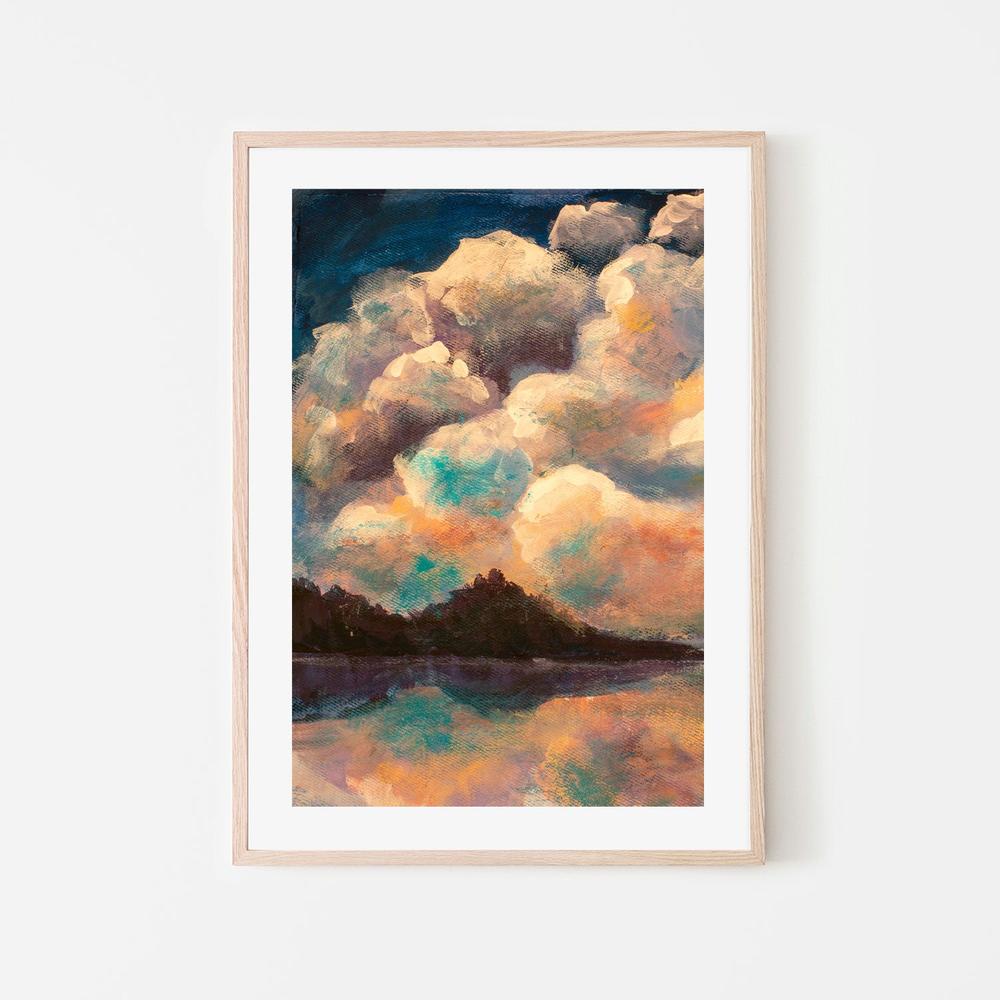Pastel Clouds, Hand-Painted Canvas