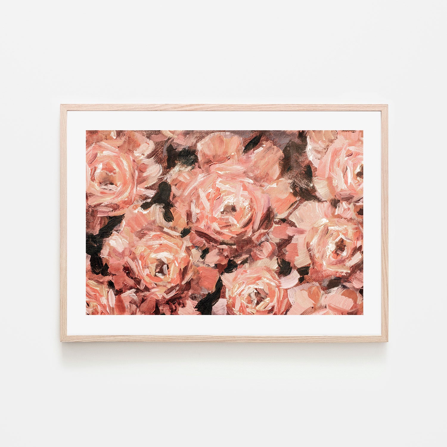 Blushing Roses, Style B, Hand-Painted Canvas