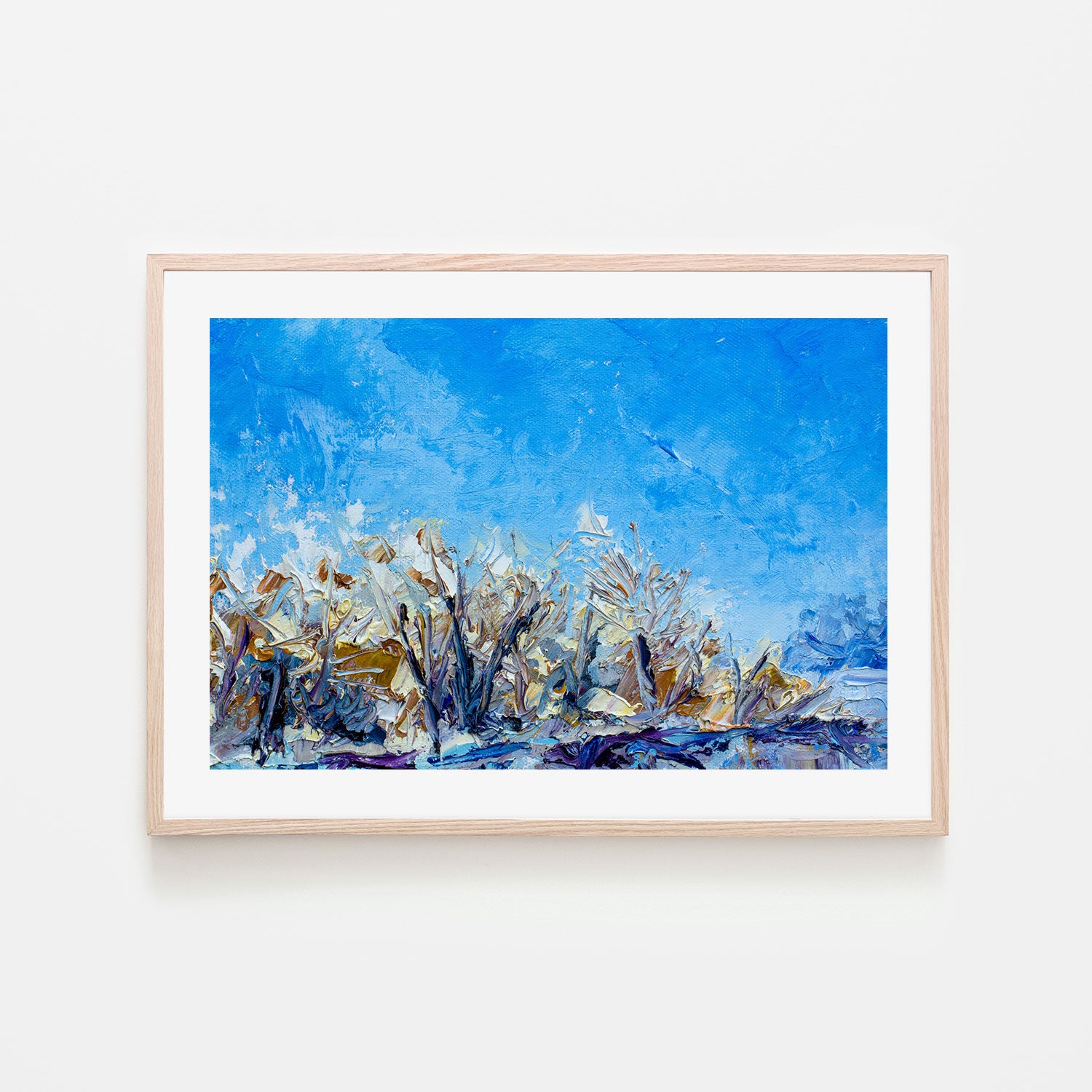 Blue Sky, Style A, Hand-Painted Canvas