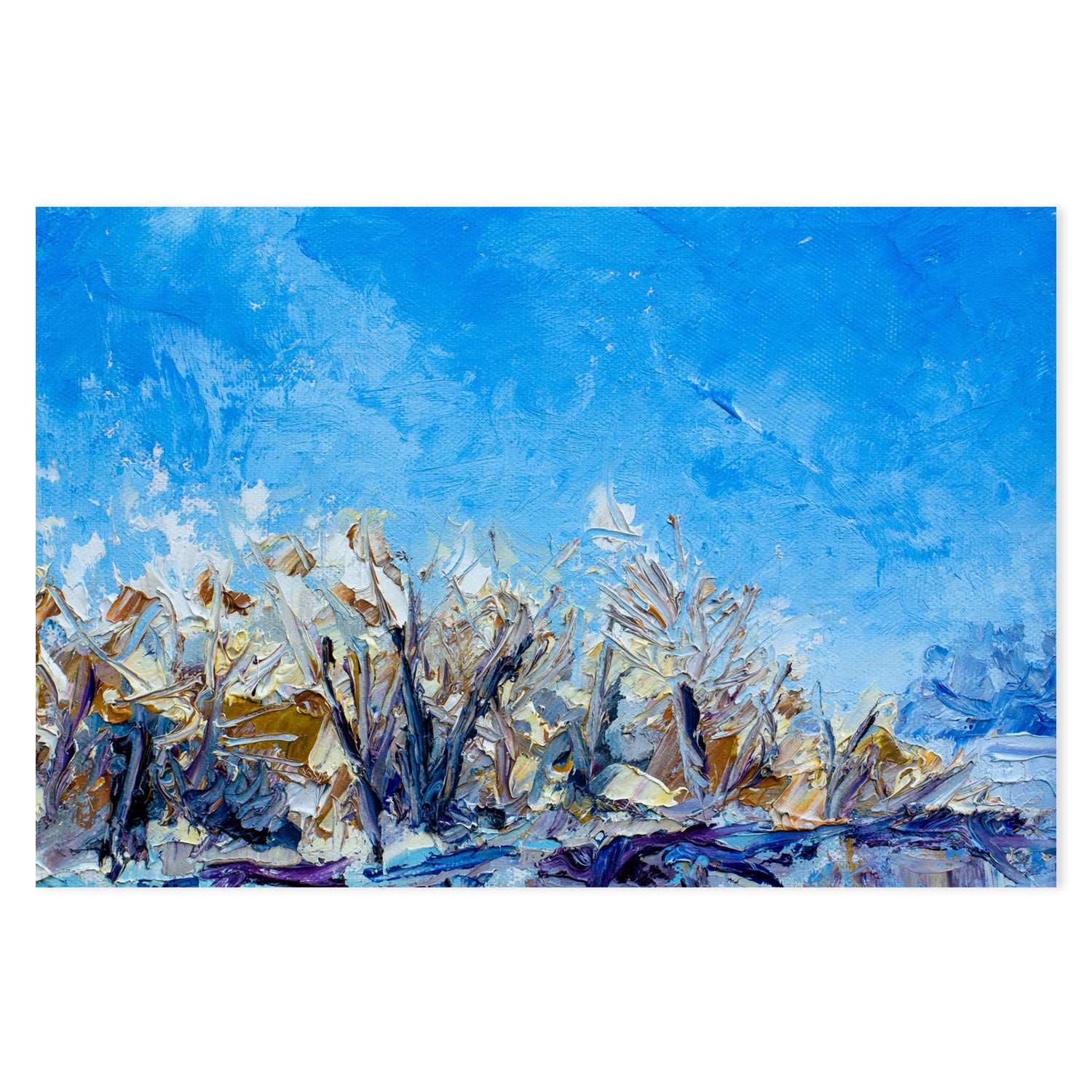 Blue Sky, Style A, Hand-Painted Canvas