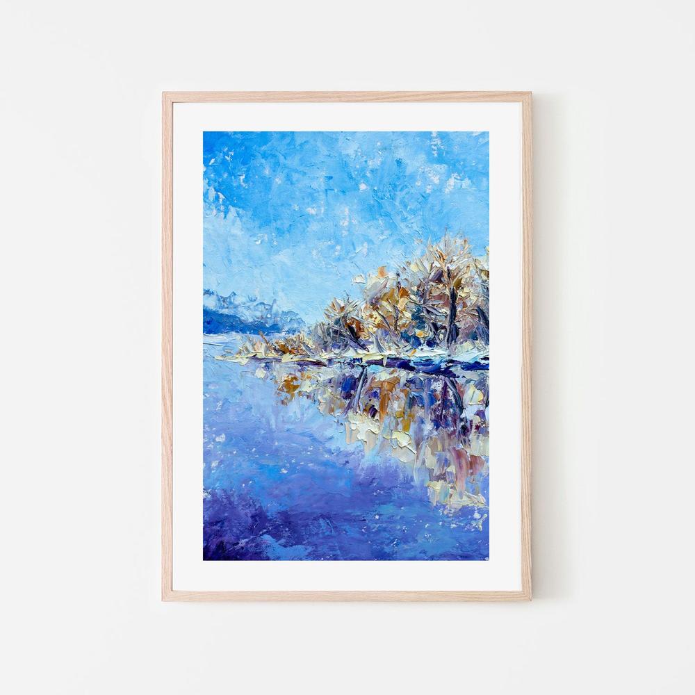 Blue Sky II, Hand-Painted Canvas