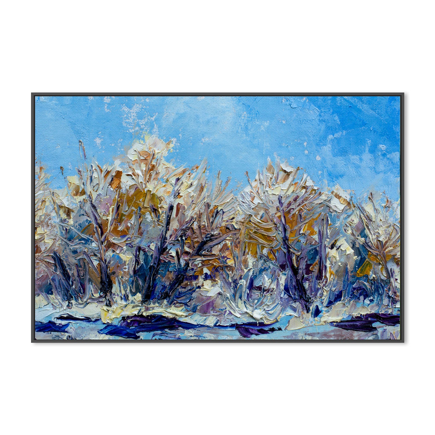Blue Sky, Style C, Hand-Painted Canvas