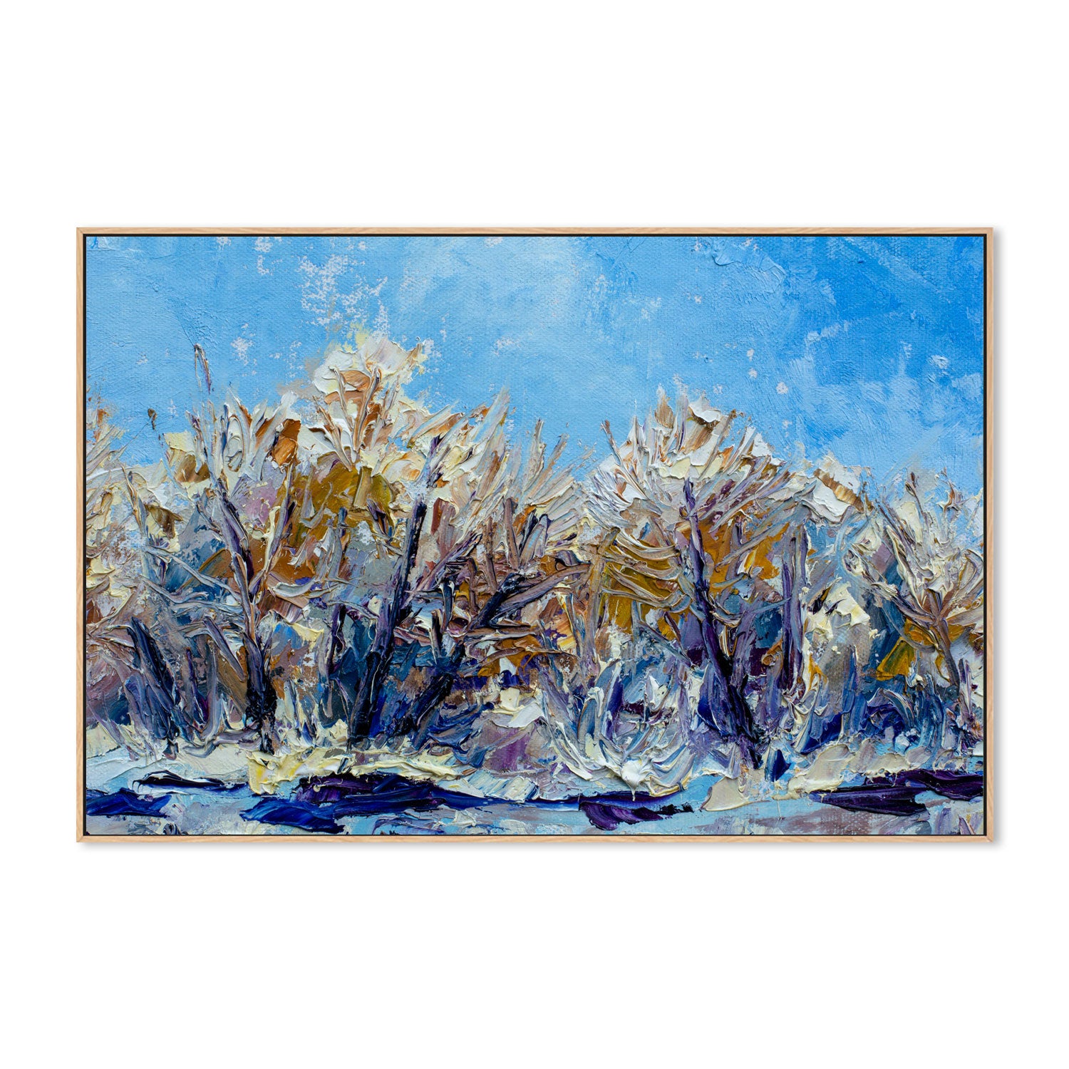 Blue Sky, Style C, Hand-Painted Canvas