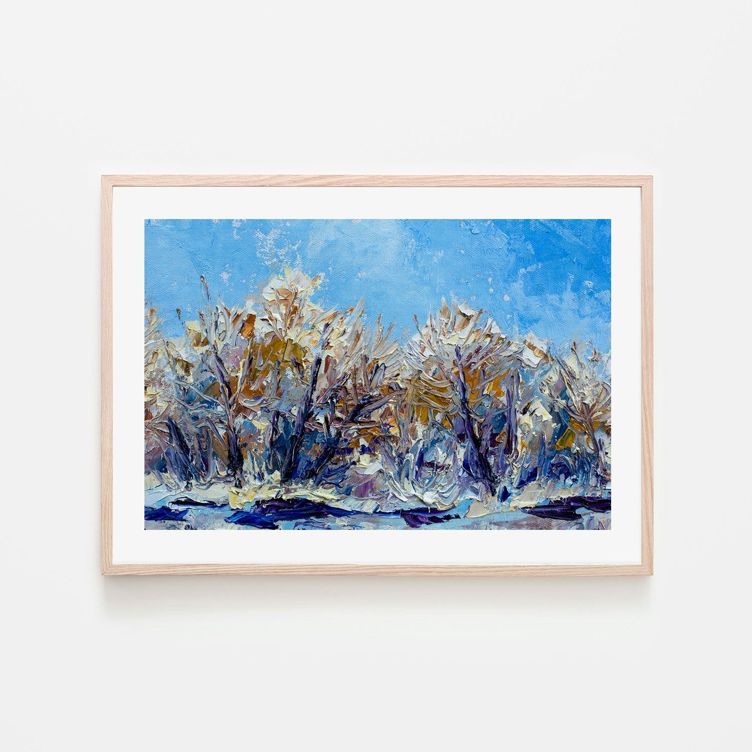 Blue Sky, Style C, Hand-Painted Canvas