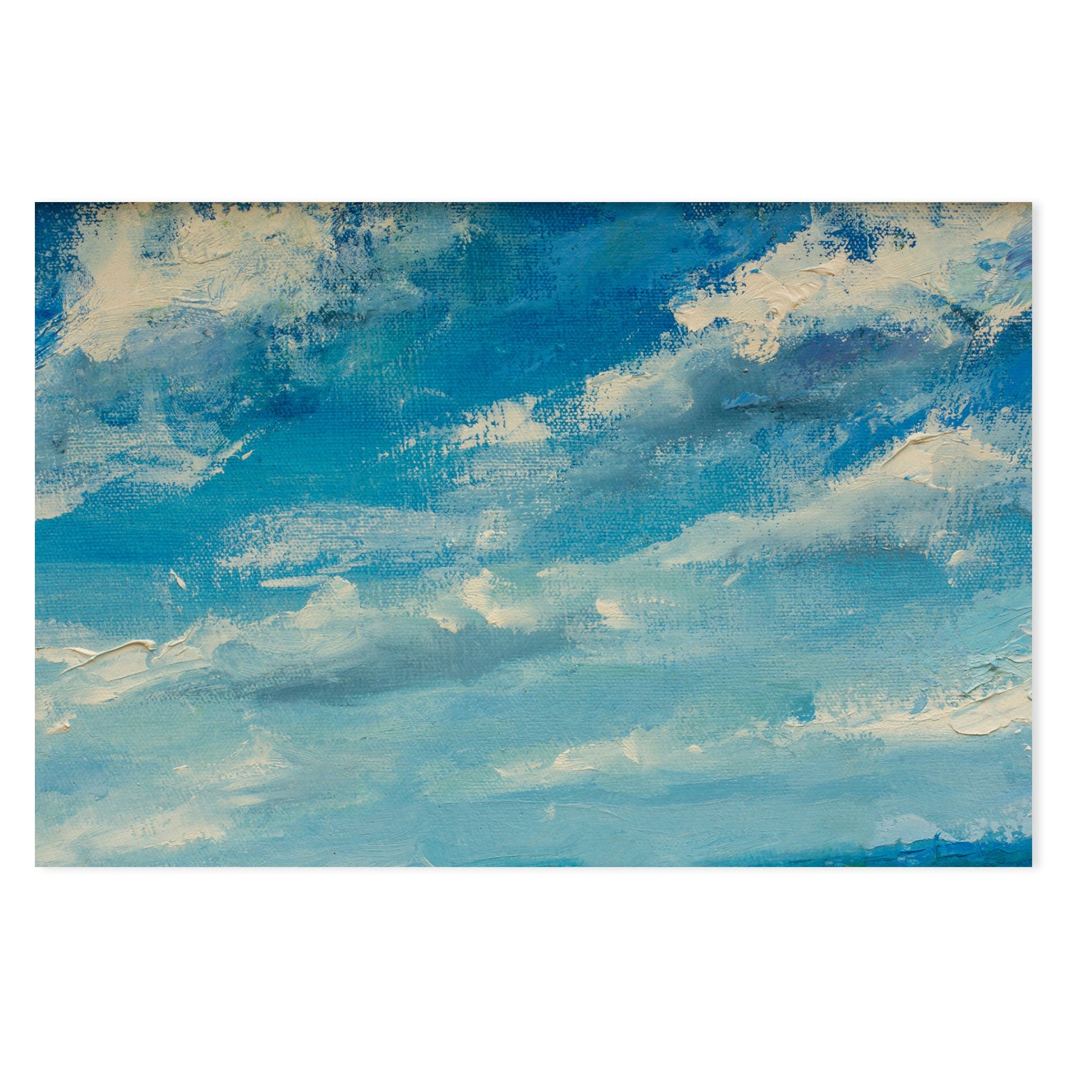 Cloudy Day, Style A, Hand-Painted Canvas