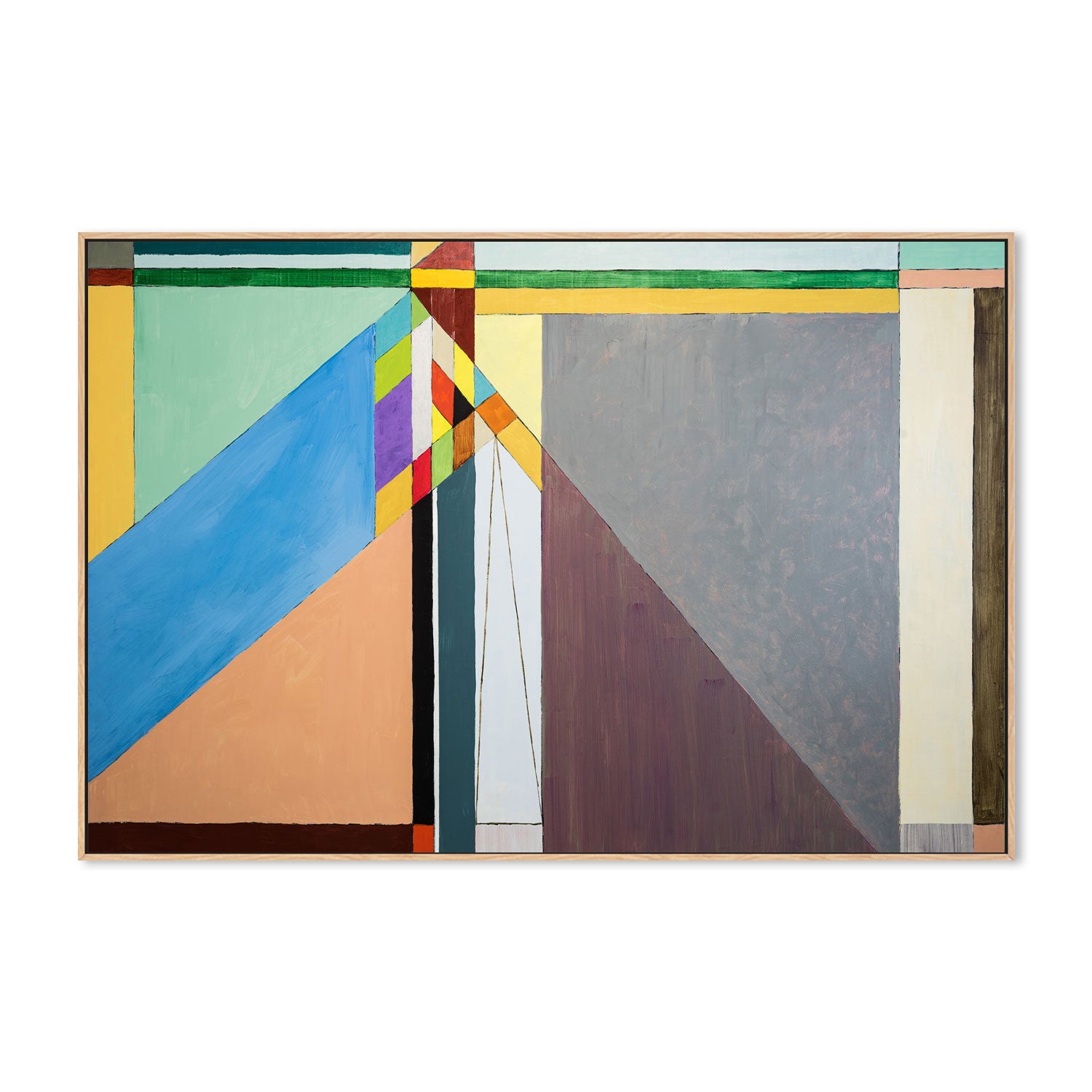 Coloured Angles, Style G, Hand-Painted Canvas
