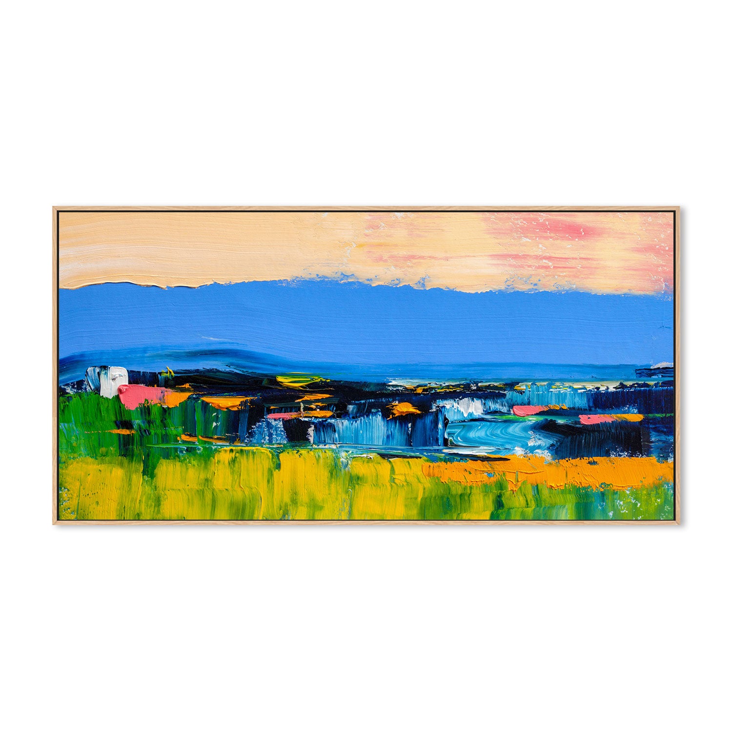 Far Beyond The Coloured Horizon, Style A, Hand-Painted Canvas