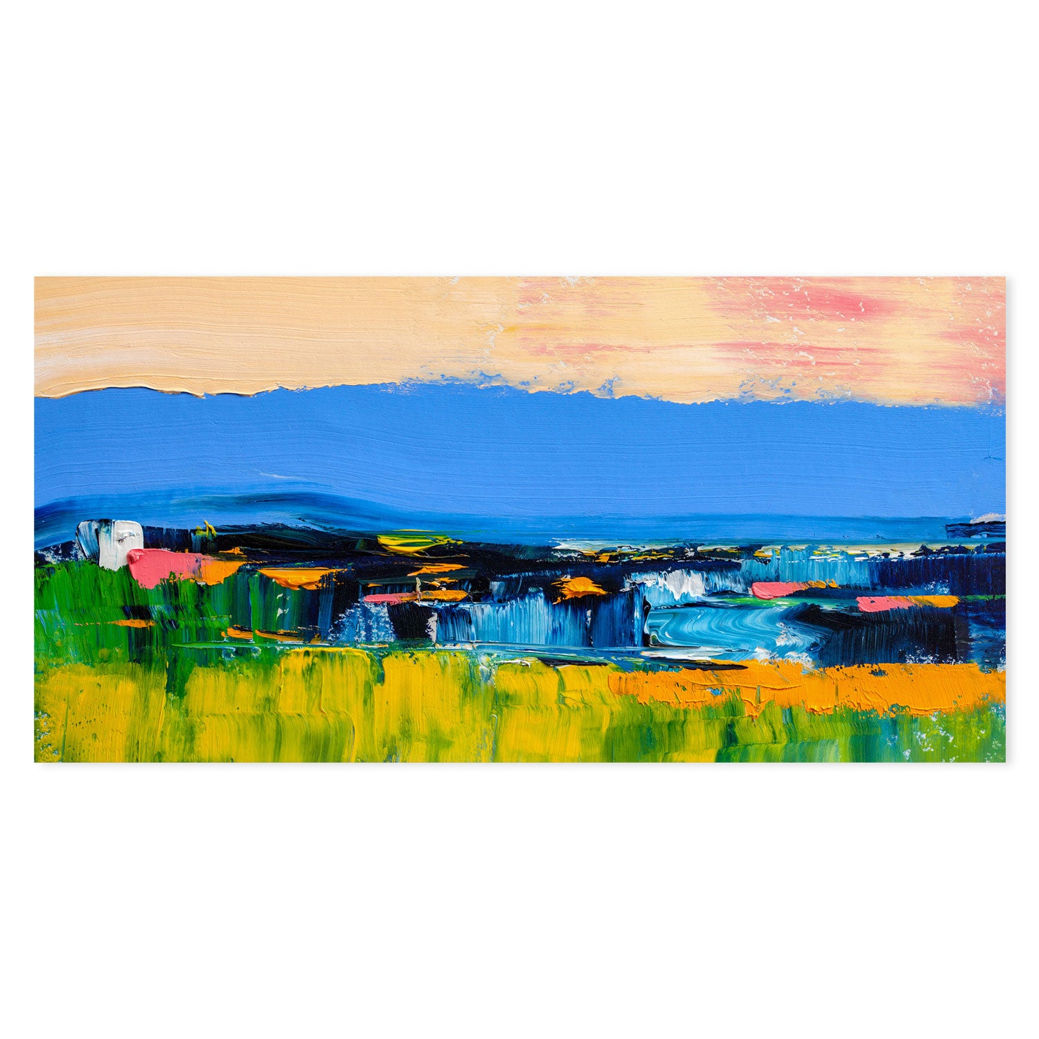Far Beyond The Coloured Horizon, Style A, Hand-Painted Canvas