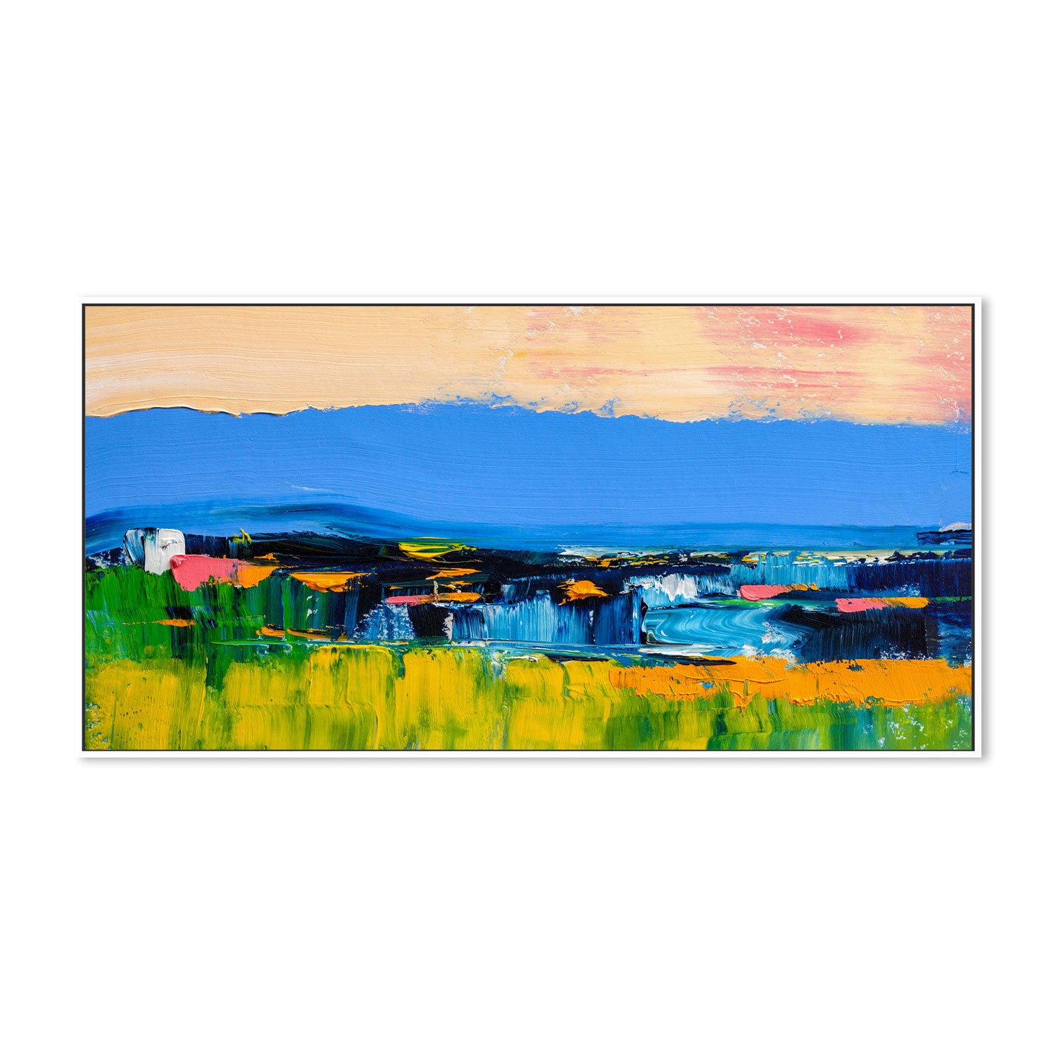 Far Beyond The Coloured Horizon, Style A, Hand-Painted Canvas