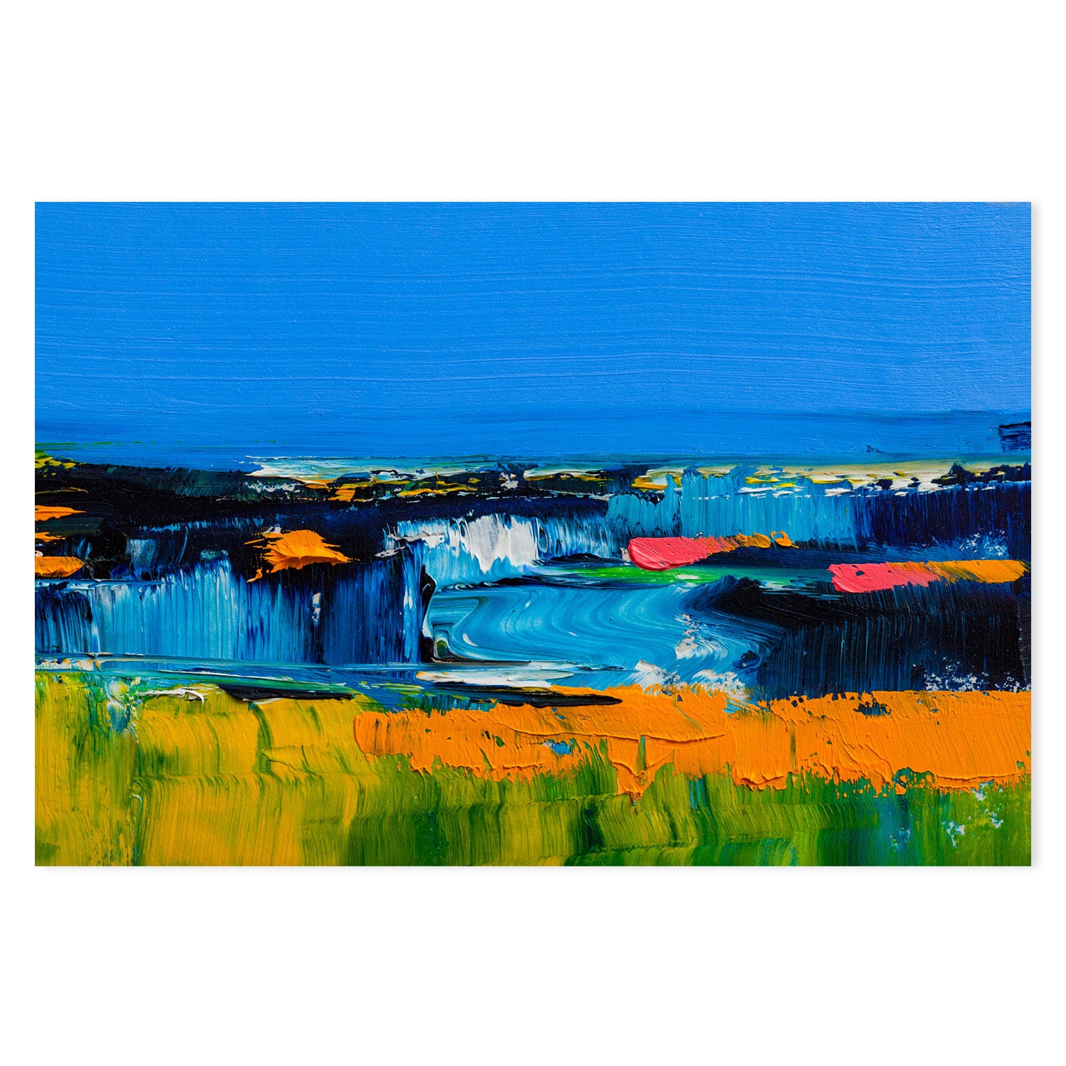 Far Beyond The Coloured Horizon, Style B, Hand-Painted Canvas