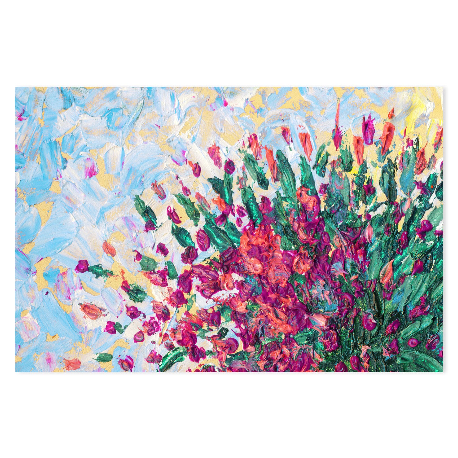 Blossoming Into The Wind, Hand-Painted Canvas