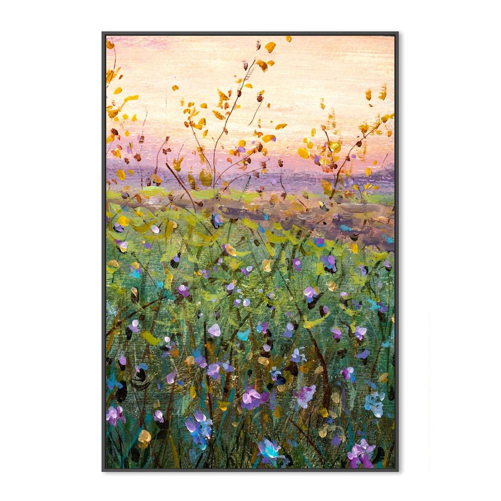In A Field of Violet Flowers, Hand-Painted Canvas