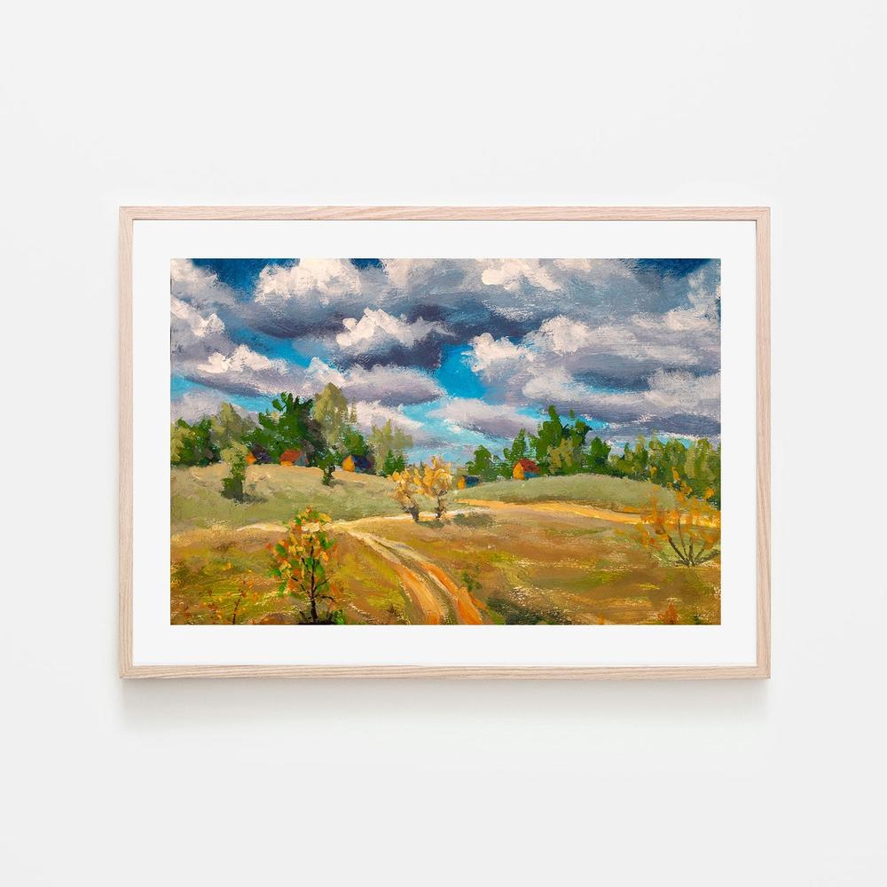Over The Hills, Hand-Painted Canvas