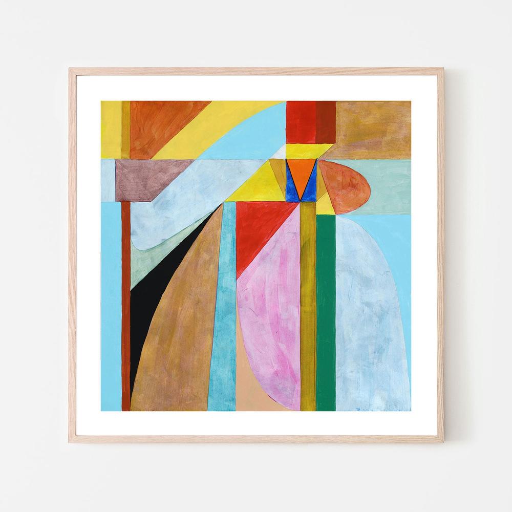 Geometric Concentration, Hand-Painted Canvas
